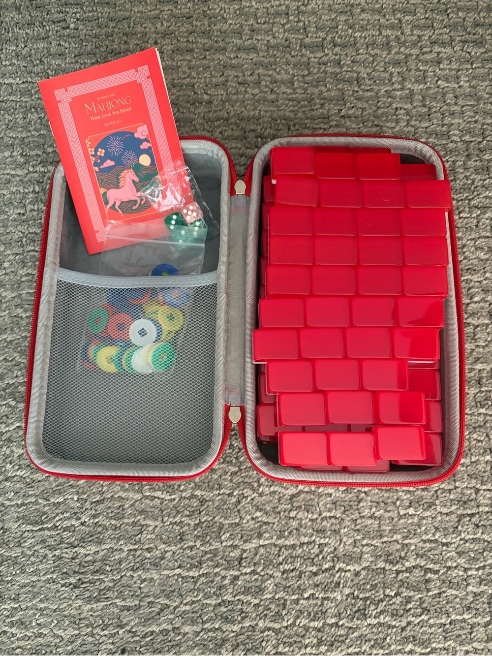 Mahjong Set includes racks, tile case, tote and Maison Lude Acrylic tiles - Picture 7 of 8